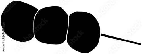 シンプルなお団子のシルエット