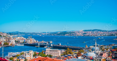 Landscape Istanbul city views, concept of vacation in Turkey. New places for trip. Ideas for journey