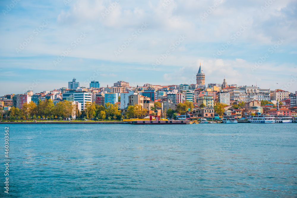 Naklejka premium Landscape Istanbul city views, concept of vacation in Turkey. New places for trip. Ideas for journey