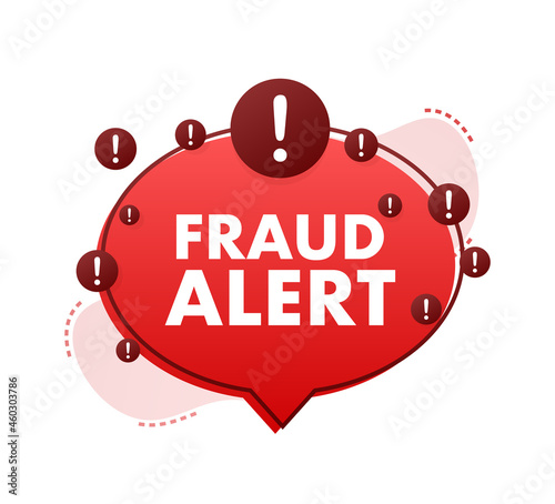 Fraud alert. Security Audit, Virus Scanning, Cleaning, Eliminating Malware, Ransomware Vector stock illustration.