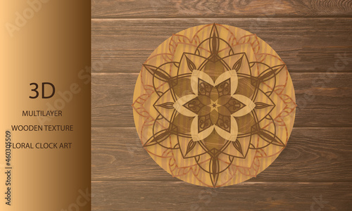 3d multilayer wooden texture mandala illustration graphic set. blue white sweet colorful gorgeous modern new painted, home decoration, wall decoration, wall hanging background, wallpaper any project.