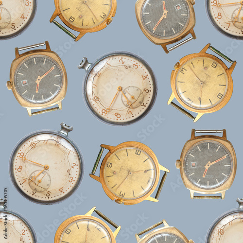 Pattern from old watches. Old clock.