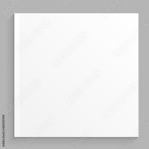 Mockup Blank Cover Of Magazine, Book, Booklet, Brochure. Illustration Isolated On Gray Background. Mock Up Template Ready For Your Design. Vector EPS10