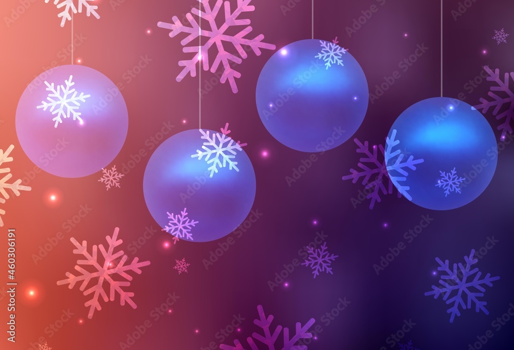 Dark Pink, Red vector backdrop in holiday style. Dark Pink, Red vector backdrop in holiday style.