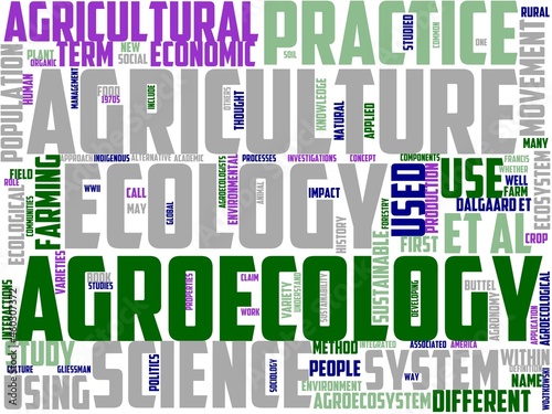 agroecology typography, wordcloud, wordart, nature,agriculture,agroecology,farm,natural photo