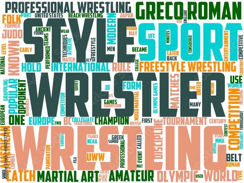 amateur pankration typography, wordcloud, wordart, love,sport,athletic,amateur,pankration photo