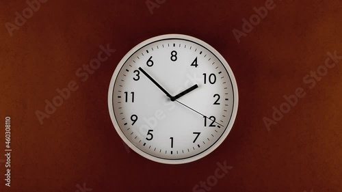 Wallpaper Mural Clock with moving arrow hanging on wall Torontodigital.ca