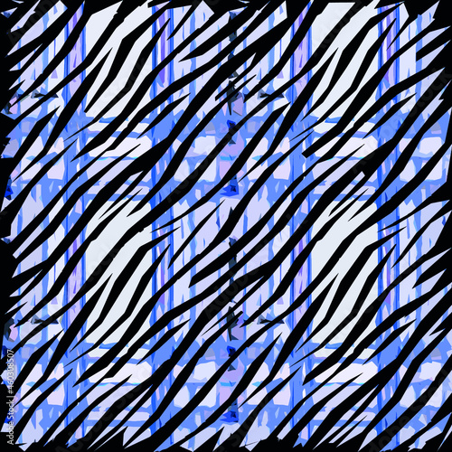 Abstract diagonal pattern from a modified image of a mixed autumn forest. Diagonal ornament in natural colors of autumn forest camouflage Leopard pattern.