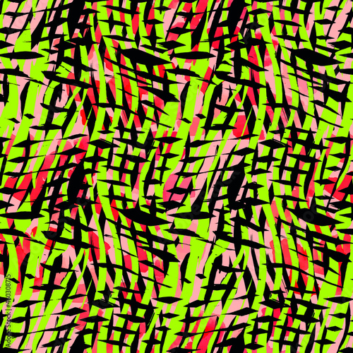 Abstract diagonal pattern from a modified image of a mixed autumn forest. Diagonal ornament in natural colors of autumn forest camouflage Leopard pattern.