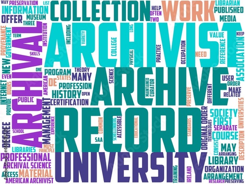 Фотография archivist typography, wordcloud, wordart, archivist,office,archive,business,stor