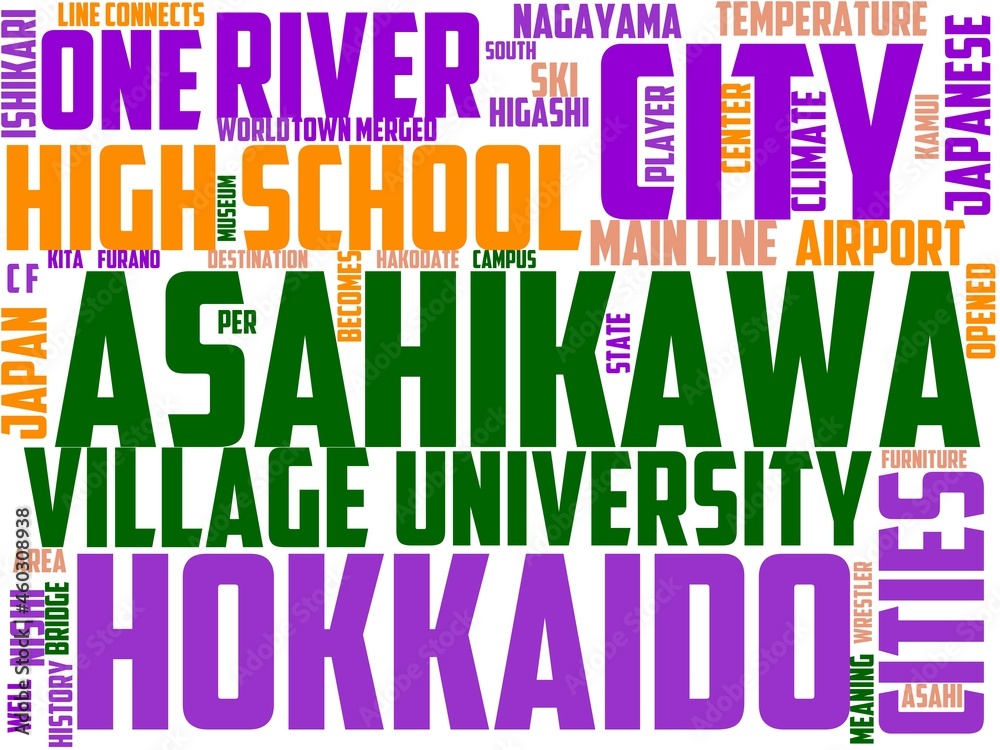 asahikawa typography, wordcloud, wordart, japan,hokkaido,asahikawa,travel,landscape asahikawa typography, wordcloud, wordart, japan,hokkaido,asahikawa,travel,landscape