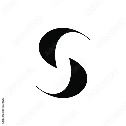 geometric letter S logo with curve