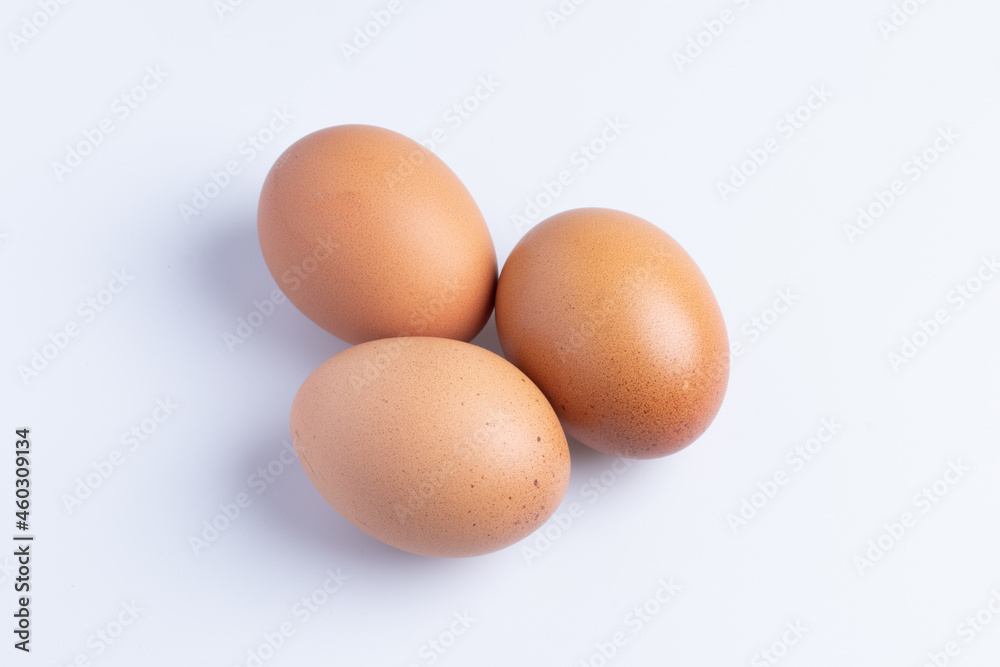 fresh chicken eggs on a white background fresh chicken eggs on a white background