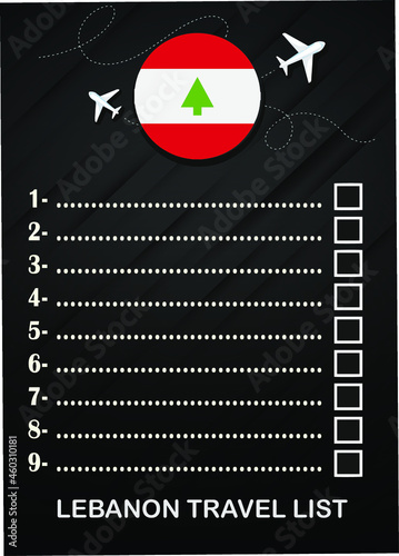 Lebanon travel list brochure 