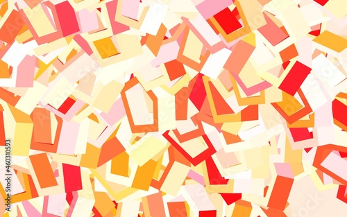 Light Red, Yellow vector pattern with colorful hexagons.