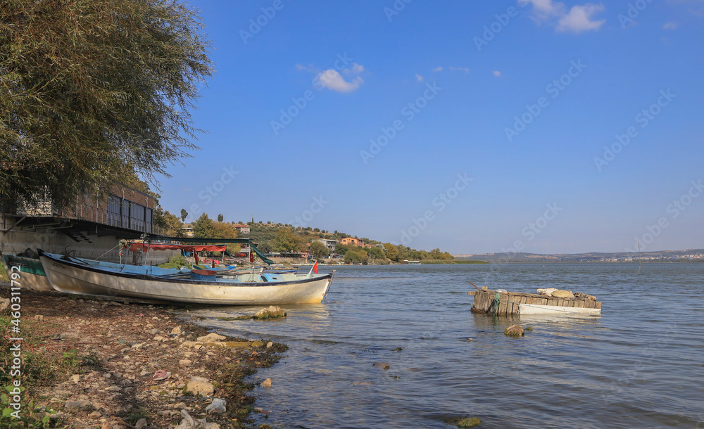Bursa - Turkey 28. September.2021 Gölyazı district is a peninsula famous for fishing.