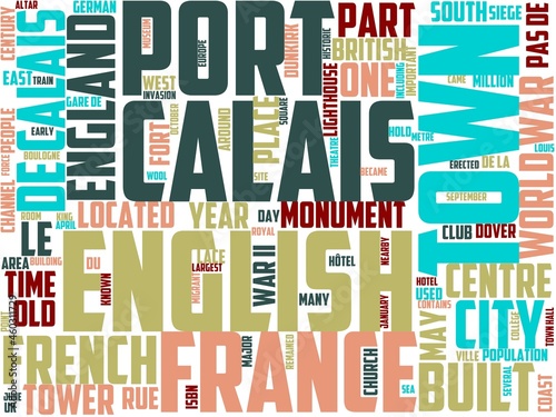 calais typography, wordcloud, wordart, calais,france,travel,tourism,sea