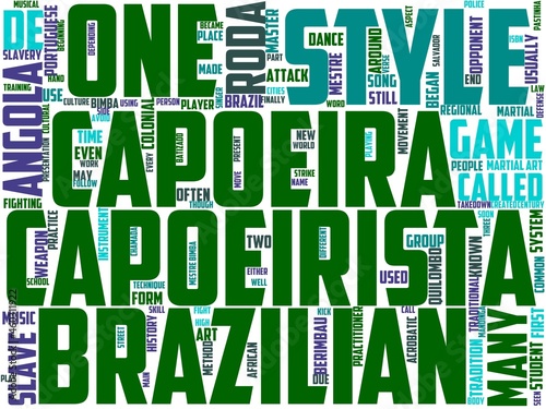 capoeira typography, wordcloud, wordart, capoeira,brazilian,martial,brazil,sport