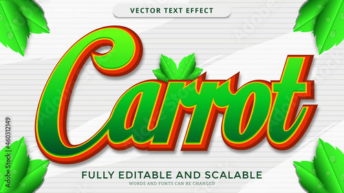 carrot text effect editable eps file