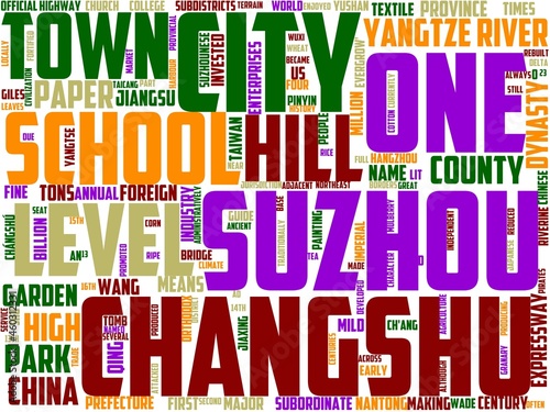 changshu typography, wordcloud, wordart, china,asia,garden,culture,traditional photo