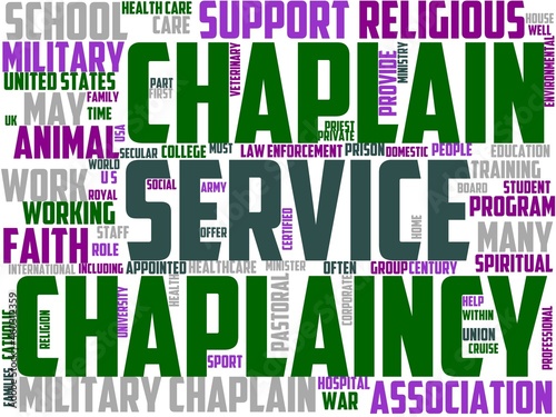 chaplain typography, wordcloud, wordart, chaplain,faith,religion,religious,catholic photo