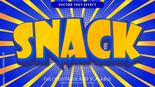 snack text effect editable eps file