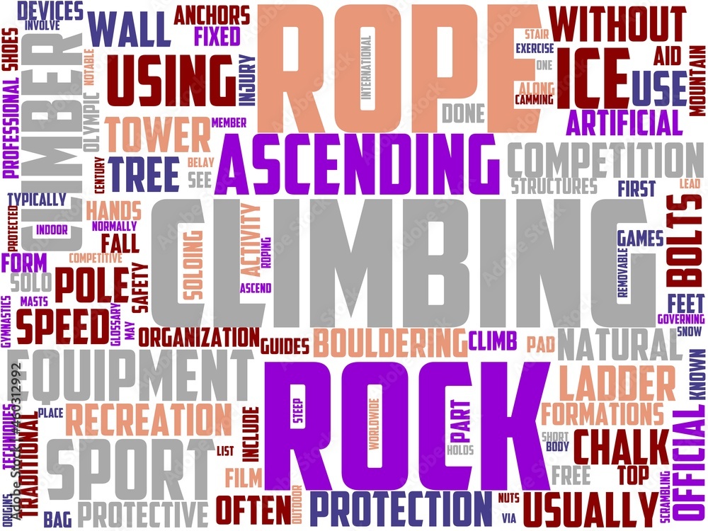 climbing typography, wordart, wordcloud, mountain,climbing,climb,success climbing typography, wordart, wordcloud, mountain,climbing,climb,success