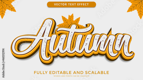 autumn text effect editable eps file