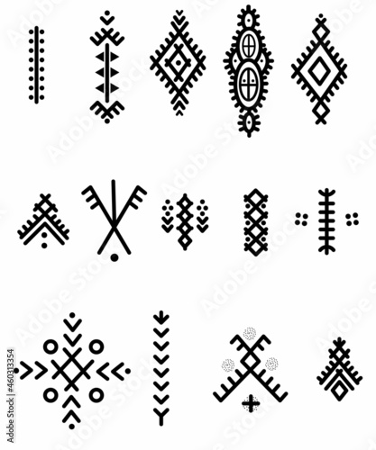 Set of Berber Tattoos  photo