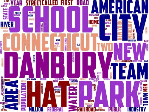 danbury typography, wordart, wordcloud, danbury,connecticut,travel,tree photo