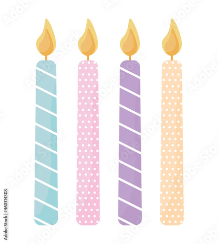 colored candles design