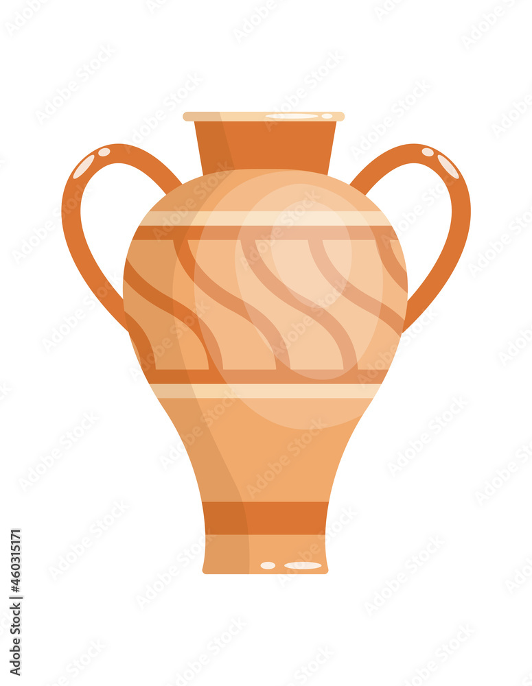 Greek vase in ancient style as template for Interior. Greece culture ceramic urn in traditional color and form. greek antiquity amphora Greek vase in ancient style as template for Interior. Greece culture ceramic urn in traditional color and form. greek antiquity amphora