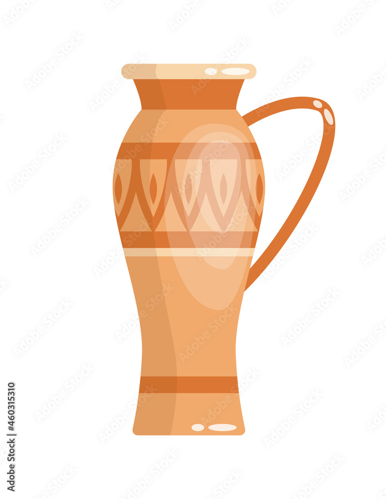 Greek vase in ancient style as template for Interior. Greece culture ceramic urn in traditional color and form. greek antiquity amphora Greek vase in ancient style as template for Interior. Greece culture ceramic urn in traditional color and form. greek antiquity amphora