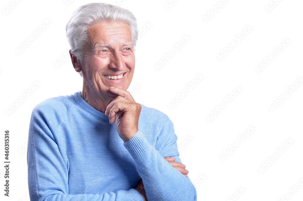 Portrait of happy senior man posing isolated Portrait of happy senior man posing isolated