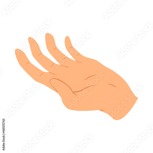Hands gesture. Communication language or Signlanguage. Gestures witch showing emotion or sign on white background. Flat design modern  concept