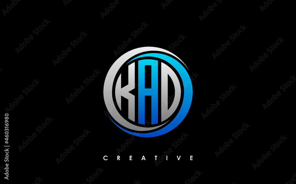 KAD Letter Initial Logo Design Template Vector Illustration KAD Letter Initial Logo Design Template Vector Illustration