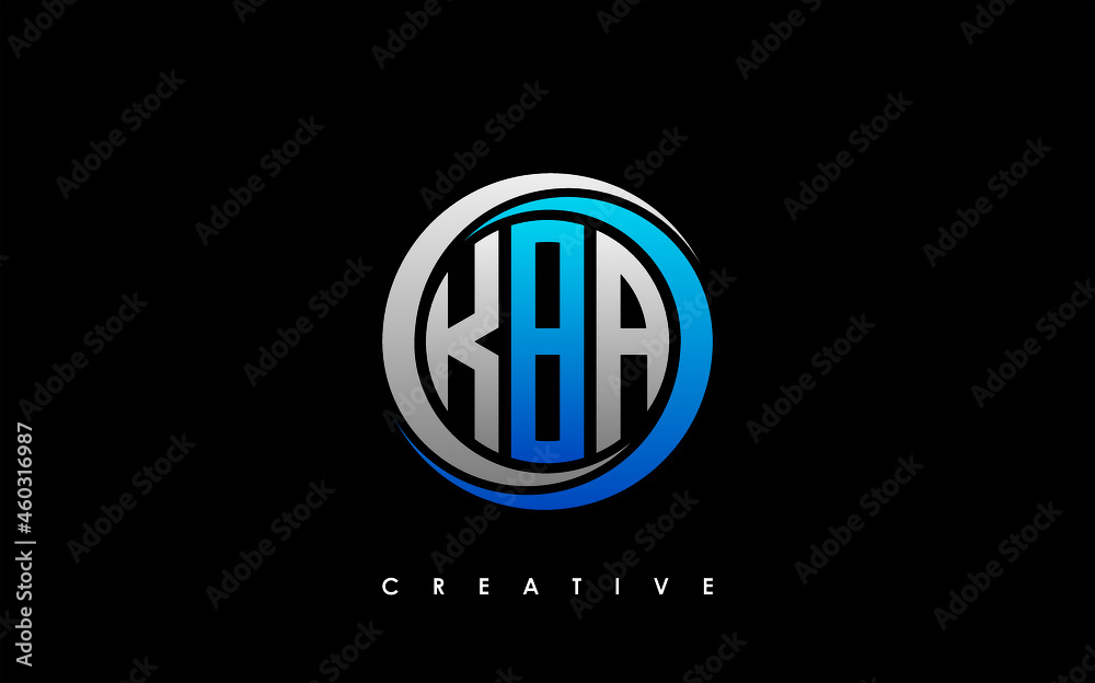 KBA Letter Initial Logo Design Template Vector Illustration