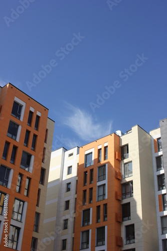 new bright residential complex in bright colors