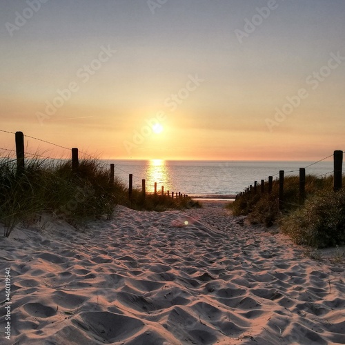 sunset on the beach