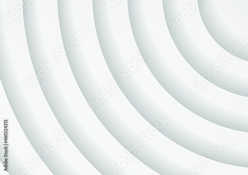 Abstract white circle background with papercut style