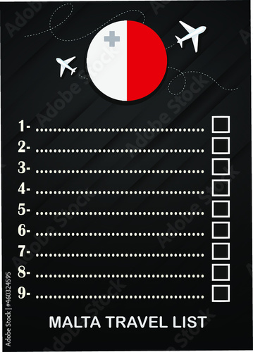Malta travel list brochure 