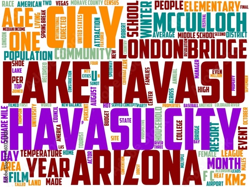 lake havasu city typography, wordart, wordcloud, arizona,lake,water,landscape photo