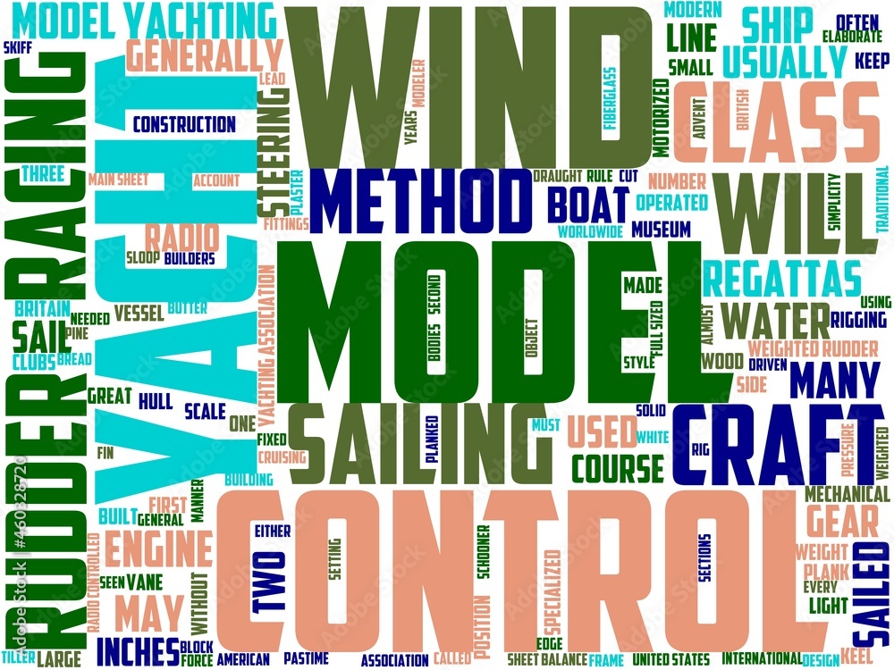 model yachting typography, wordcloud, wordart, yacht,sea,model,summer