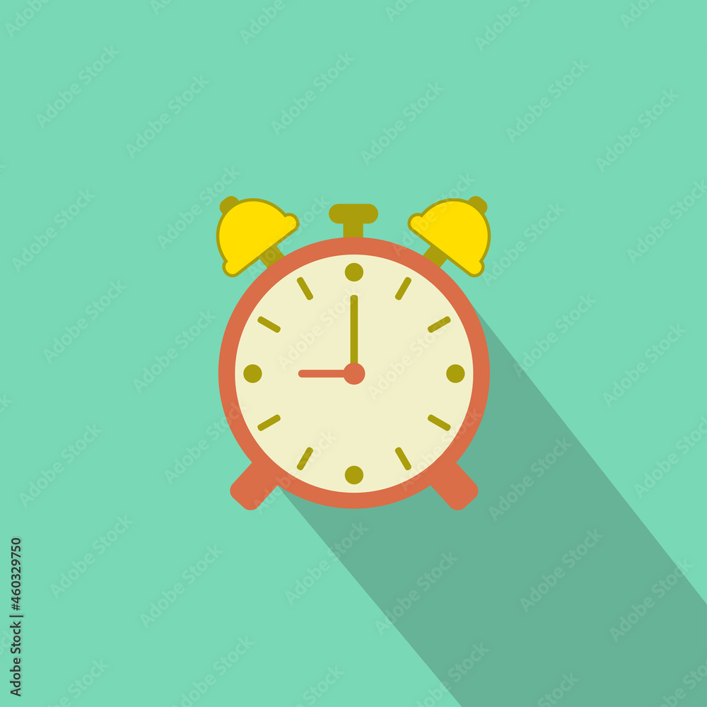 flat design alarm clock icon or logo, very suitable for web design icons or can also be used as a logo flat design alarm clock icon or logo, very suitable for web design icons or can also be used as a logo