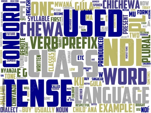 nyanja typography, wordcloud, wordart, zomba,mzuzu,kasungu,flag photo