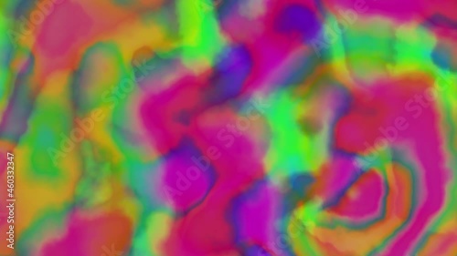 Abstract spectrum holographic fluid art, trendy colourful gradients in a seamless 4K video loop
