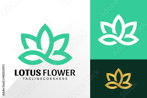 Lotus Flower Beauty Logo Vector Design, Creative Logos Designs Concept for Template