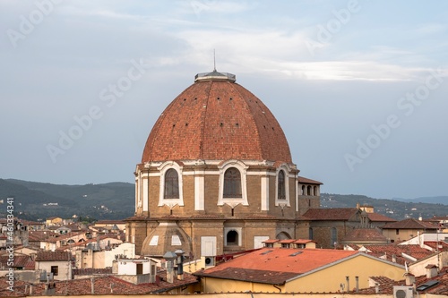 View of the Cappelle Medicee from the rooftops of Florence