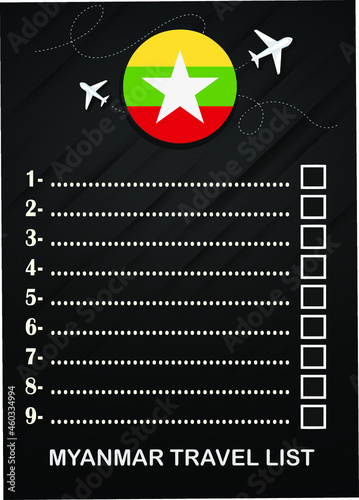 Myanmar travel list brochure 