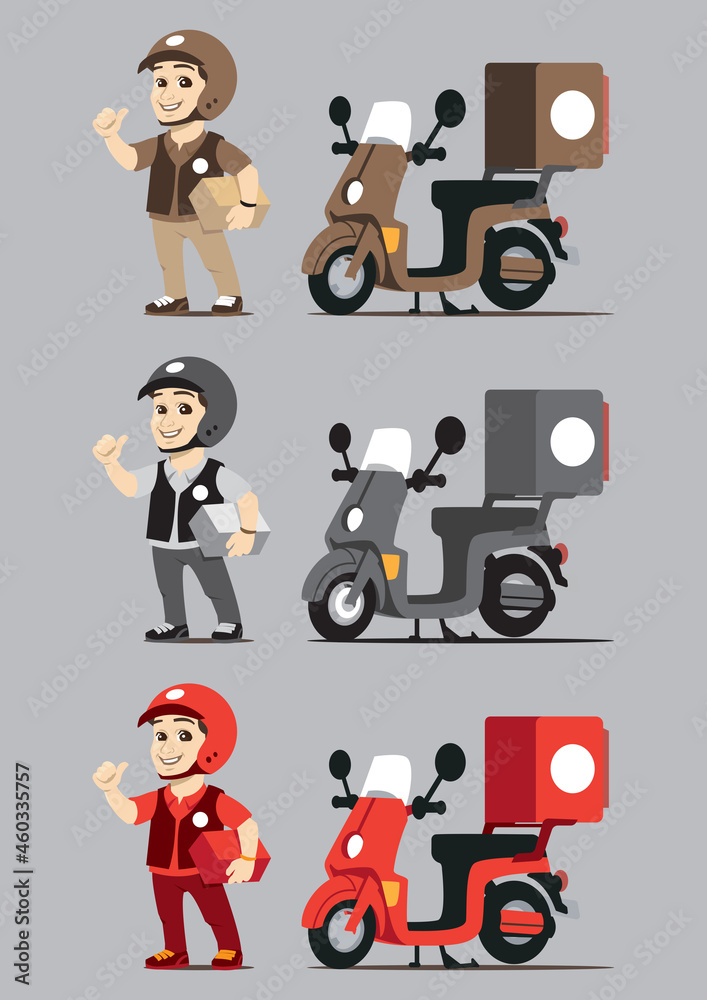 expedition motorbike man with 3 different colours expedition motorbike man with 3 different colours